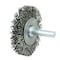 Weiler 2" Stem-Mounted Crimped Wire Radial Wheel, .014" Steel Fill, 1/4" Stem 17957 - alternate 2